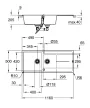 GROHE 31643AP0 Mosogató K400 80-C 1160 x 500mm gránit fekete