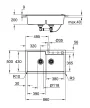 GROHE 31649AP0 Mosogató K500 90-C 860 x 500mm gránit fekete