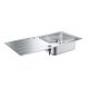 GROHE 31563SD1 mosogató K500 60-S 1000 x 500mm rozsdamentes acél csiszolt