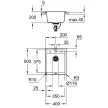 GROHE 31650AP0 Mosogató K700 50-C 400 x 500mm gránit fekete