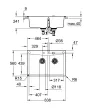 GROHE 31657AP0 Mosogató K700 90-C 838 x 559mm Mosogató bal oldal gránit fekete