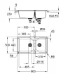 GROHE 31658AP0 Mosogató K700 100-C 900 x 500mm gránit fekete