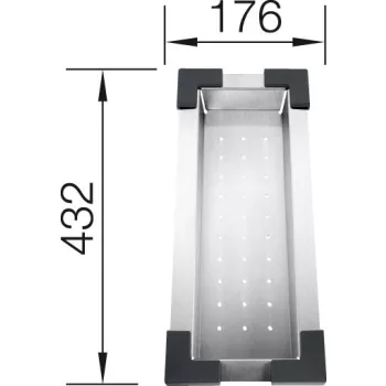   BLANCO 514542 Tartozékok Multifunkciós tál kerámia mosogatóhoz rozsdamentes acél