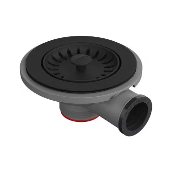   FRANKE Colorline sítkový ventil matná černá s odbočkou na přepad