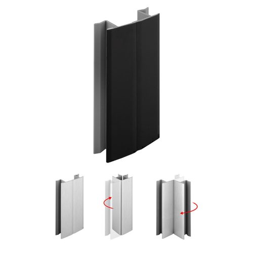 SCILM csatlakozó flexi 100 mm, fekete mat