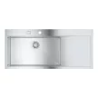 GROHE 31581SD1 Mosogató K1000 80-S 1160 x 520mm Mosogató bal oldal Rozsdamentes