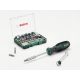 BOSCH 2607017331 27 darabos racsnis készlet + kézi csavarhúzó