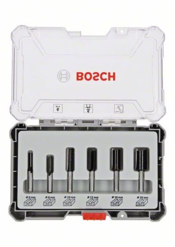 BOSCH 2607017465 6dílná sada fréz, drážkovací frézy s 6mm stopkou