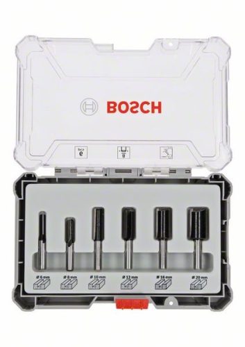 BOSCH 2607017466 6dílná sada fréz, drážkovací frézy s 8mm stopkou