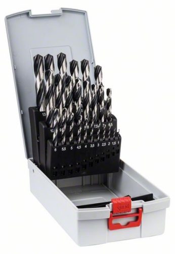 BOSCH 2608577352 Sada vrtáků do kovu HSS PointTeQ, ProBox 1–13 mm, 25 kusů