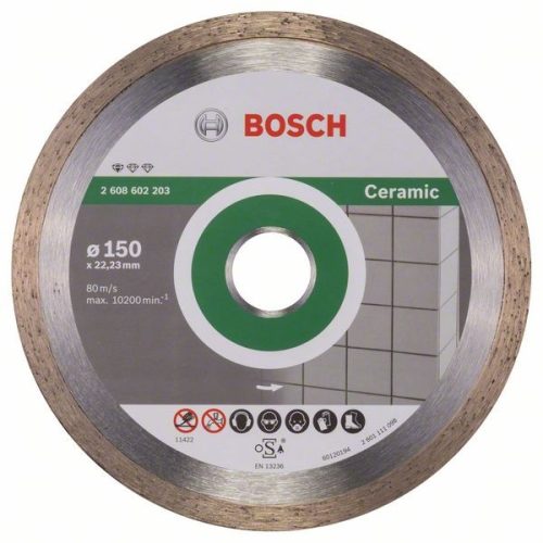 BOSCH 2608602203 Diamantový dělicí kotouč Standard for Ceramic 150 x 1,6 x 7 mm