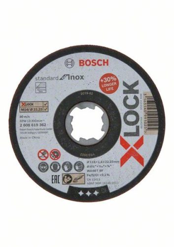 BOSCH 2608619362 X-LOCK řezný kotouč Standard for Inox 115 × 1,6 mm T41