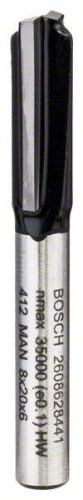 BOSCH 2608628441 Drážkovací fréza, 6 mm, D1 8 mm, L 19,6 mm, G 51 mm