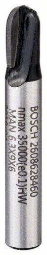 BOSCH 2608628460 Žlábkovací fréza, 6 mm, R1 3,2 mm, D 6,35 mm, L 9,1 mm, G 40 mm