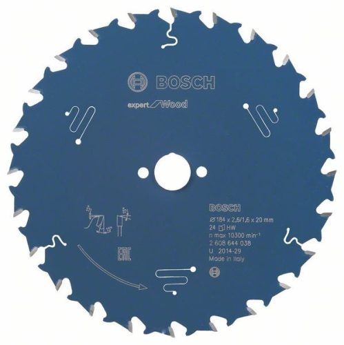 BOSCH 2608644038 Pilový kotouč Expert for Wood 184 x 20 x 2,6 mm, 24