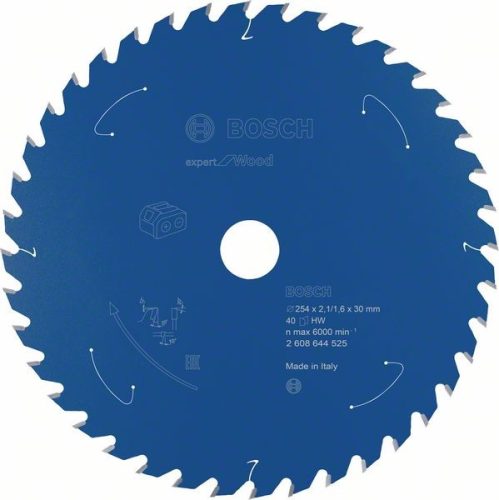 BOSCH 2608644525 Pilový kotouč Expert for Wood pro AKU pily 254×2,1/1,6×30mm, 40
