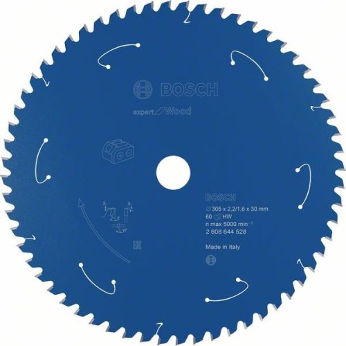 BOSCH 2608644528 Pilový kotouč Expert for Wood pro AKU pily 305×2,2/1,6×30mm, 60