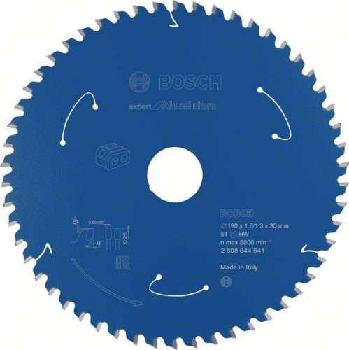 BOSCH 2608644541 Pilový kotouč Expert for Aluminium - AKU pily 190×1,8×30mm, 54