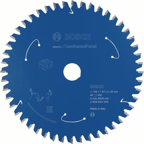 BOSCH 2608644549 Pilový kotouč Expert for LaminatedPanel - AKU 165×1,8×20mm, 48