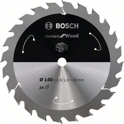 BOSCH 2608837669 Pilový kotouč Standard for Wood pro AKU pily 140×1,5×10mm, 24