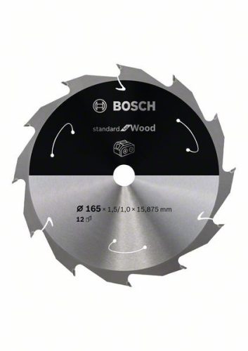 BOSCH 2608837680 Pilový kotouč Standard for Wood pro AKU p. 165×1,5×15,875mm, 12