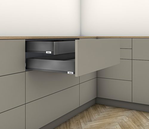 K-BLUM Merivobox M 350 mm, 40 kg, Orion szürke, belső