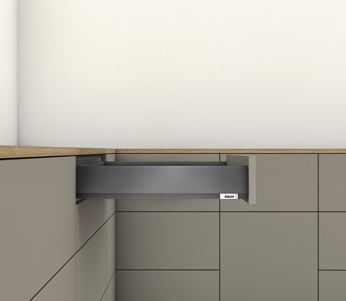 K-BLUM Merivobox M 500 mm, 40 kg, Orion szürke, csavar