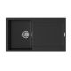 StrongSinks S3 Gránit mosogató ZALA 860,860 x 500mm, csepegtetővel, fekete