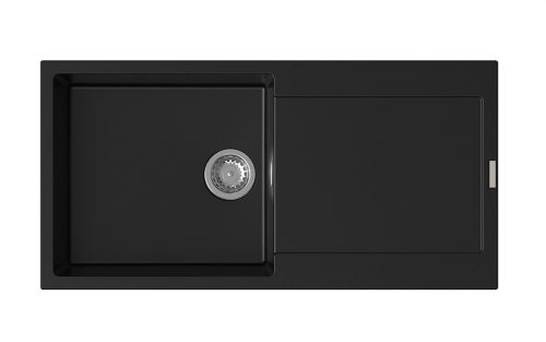 StrongSinks S3 Gránit mosogató ZALA 1000, 1000x500mm,csepegtetővel,fekete