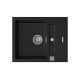 StrongSinks S3 Gránit mosogató Vardar 615, 615x500 mm, csepegt., fekete