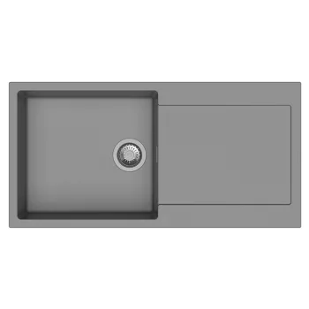   StrongSinks S3 Gránit mosogató ZALA 1000,1000 x 500mm,csepegtetővel,szürke