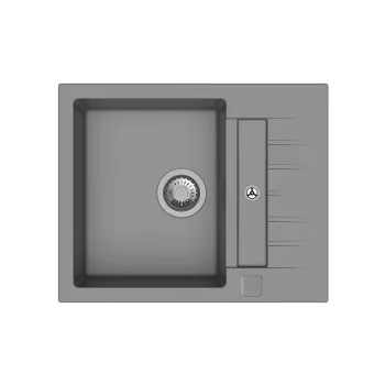   StrongSinks S3 Gránit mosogató Varda 615,615x500mm,csepegt.,,szürke