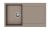 StrongSinks S3 Gránit mosogató ZALA 860,860 x 500mm,csepegtetővel, barna