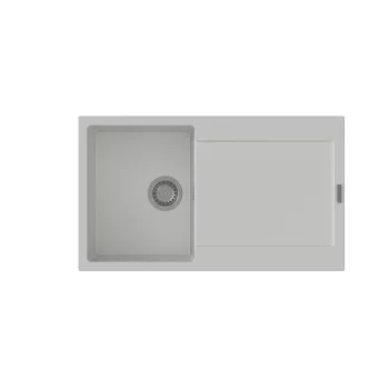   StrongSinks S3 Gránit mosogató ZALA 860,860 x 500mm, csepegtetővel, fehér