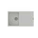 StrongSinks S3 Gránit mosogató ZALA 860,860 x 500mm, csepegtetővel, fehér