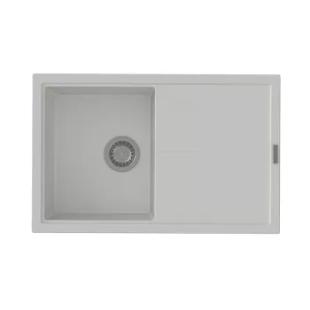   StrongSinks S3 Gránit mosogató Labe 780, 780 x 500mm, csepegtetővel, fehér