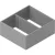 BLUM ZC7F300RSU Ambia-line  keret LBX/MVX-hez, NL=270/242 indium szürke IG-M