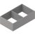 BLUM ZC7F400RSP Ambia-line keret LBX/MVX-hez, NL=400/218 indium szürke IG-M