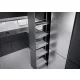 K-KES Spajzszekrény ARENA style fehér alj/reling króm 400/900-1300