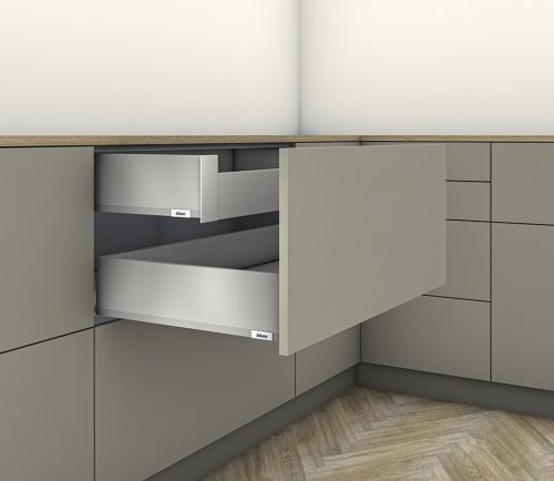 K-BLUM Merivobox K 600 mm, 70 kg, Indium szürke, belső