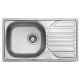 StrongSinks S1 Öko Mosogató szatén rozsdam. acél 760x435 csepegtető, felső szer.