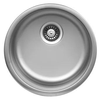   StrongSinks S1 Öko Mosogató szatén rozsdam. acél kerek átm.446mm,felső szer.