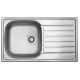 StrongSinks S1 Mosogató Mohan szatén rozsdam.acél 860x500 csepegtető,felső szer.