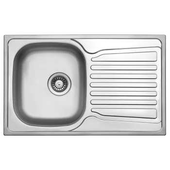  StrongSinks S1 Mosogató Nisa szatén rozsdam. acél 780x480 csepegtető,felső szer.