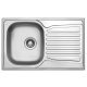 StrongSinks S1 Mosogató Nisa szatén rozsdam. acél 780x480 csepegtető,felső szer.