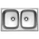 StrongSinks S1 Mosogató Welland polír. rozsdam. acél 780x480, dupla, felső szer.
