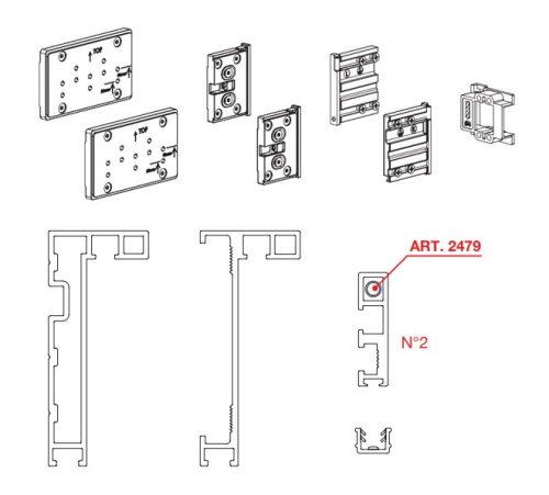 TERNO Fine kompletní sada profilů pro vnitřní dveře 1400x2700mm,28mm,stříbrná