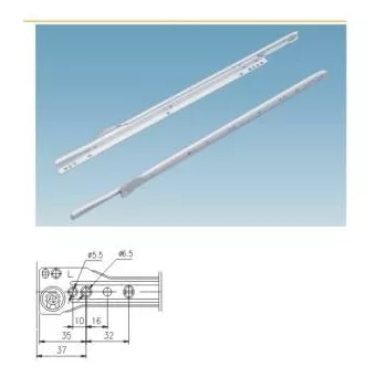 StrongRoll görgős fióksín 10"/250 mm fehér