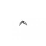STRONG Sarokvas 25x25mm megerősített, cink fehér