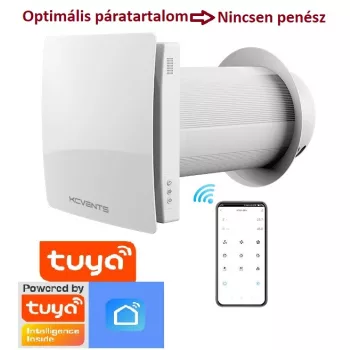   Hővisszanyerő szellőző ventilátor távirányítóval pára és penész ellen, HRV VT501 Tuya okos otthon kompatibilis